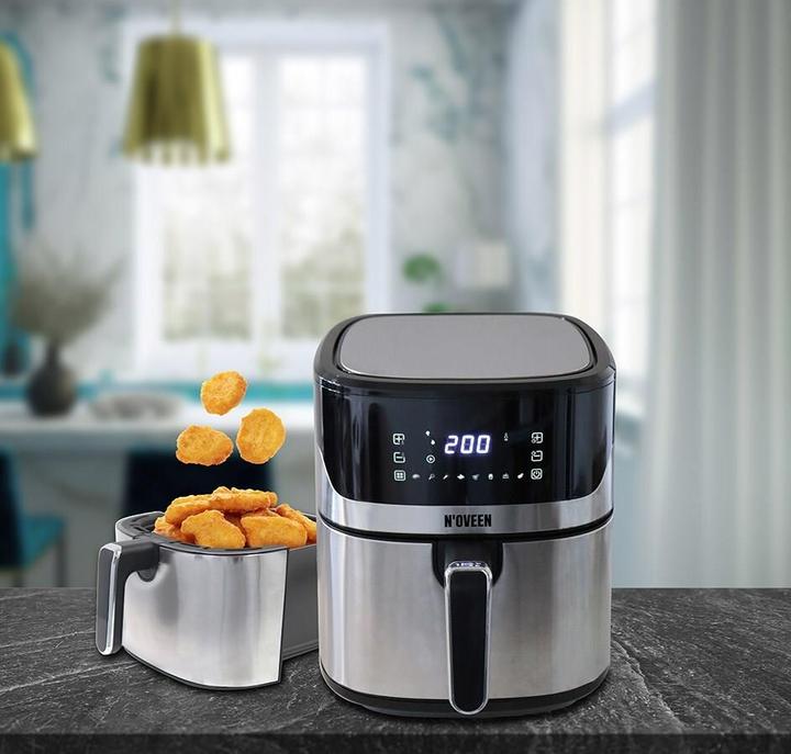 Actual product image Noveen Hot air fryer AF550 6 5 l 1600 W Black Silver