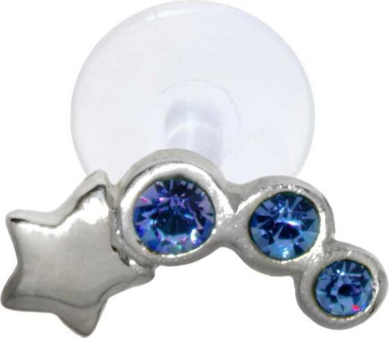 Bijouteria Ohrpiercing (Silber 925, Bioplast, Kristall)