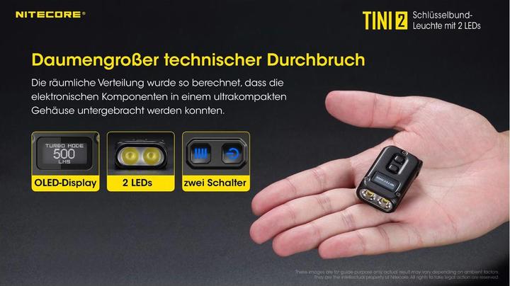 Produktbild Nitecore TINI 2 - 500 Lumen, grau (4.70 cm, 500 lm)