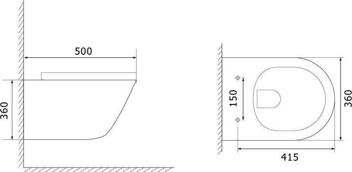 Produktbild Domoletti Wandtoilette