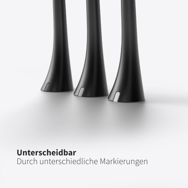 Produktbild Zahnheld Bürstenkopf Basic Medium 3x Schwarz (3 x)