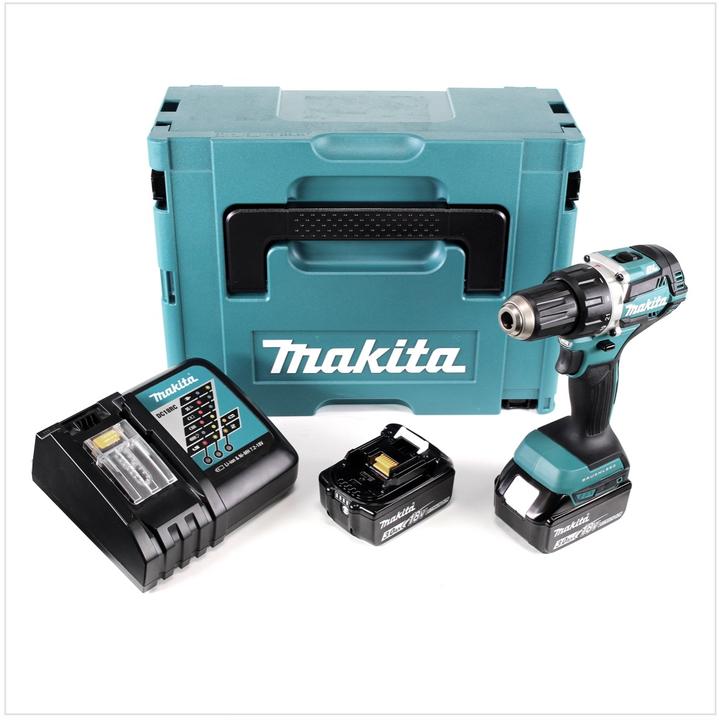 Actual product image Makita DDF 484 RFJ cordless drill driver brushless 18V 54Nm + 2x batteries 3,0Ah + charger in Makpac (Rechargeable battery operated)