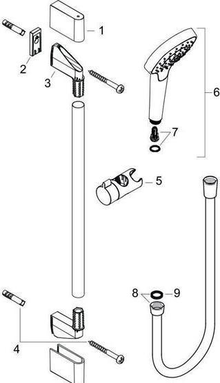 Immagine prodotto hansgrohe Set doccia Croma Select E 110 Multi con asta doccia 90 cm