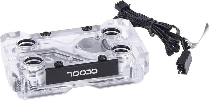 Actual product image Alphacool GPX SLI Connector Dual - Plexi - Addressable RGB - 3 PCI-E Space