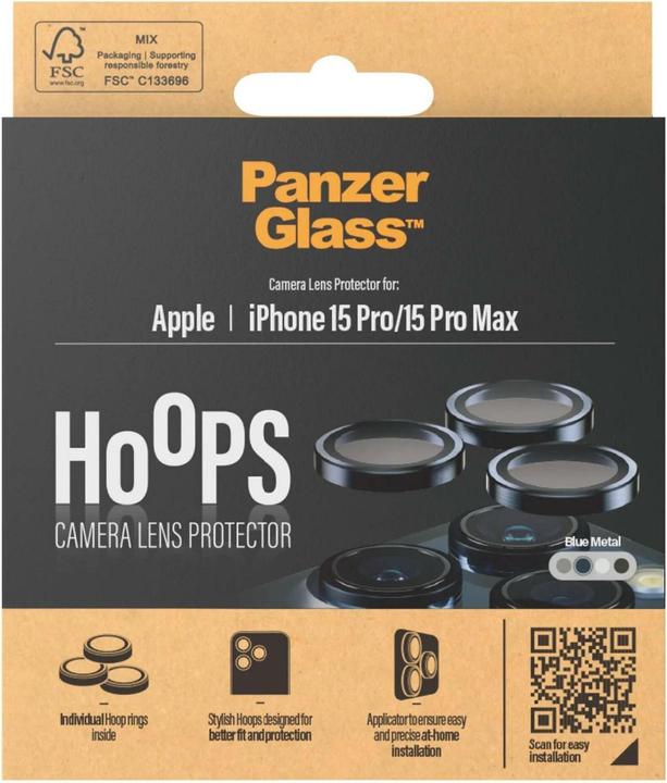 Produktbild PanzerGlass Hoops Camera Lens Protector (1 Stück, Apple iPhone 15 Pro, Apple iPhone 15 Pro Max)