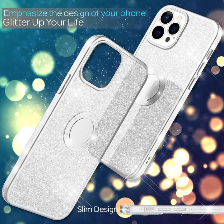 Produktbild Nalia Ring Glitzer Silikon Hülle (Apple iPhone 13 Pro)