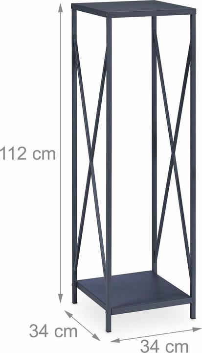 Image du produit Relaxdays Étagère murale ronde, bois et métal (50 x 18,5 x 50 cm)