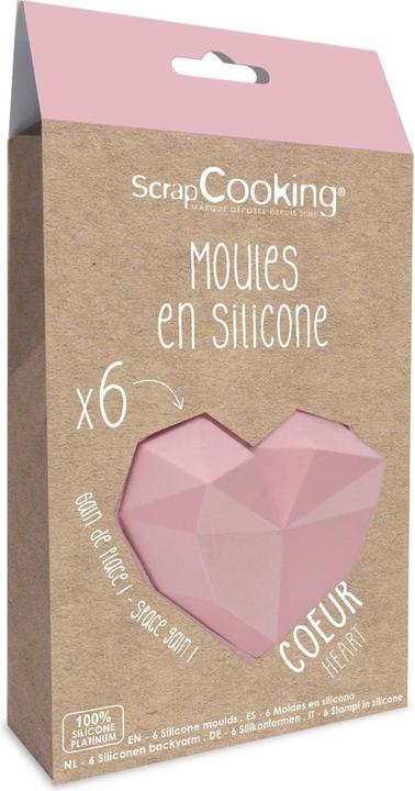 Produktbild ScrapCooking 6er Set Silikonform "Diamantherzen"