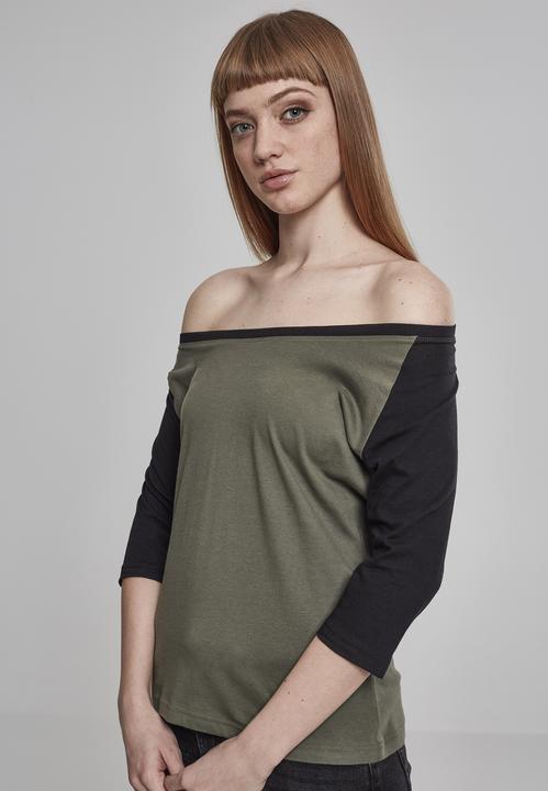 Immagine prodotto Urban Classics Tee Raglan 3/4 da donna a contrasto (5XL)