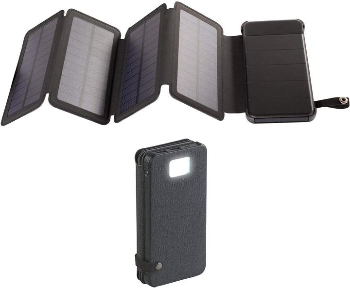 Revolt Solar-Powerbank inkl. faltbares Solarpanel (8000 mAh, 10.50 W, 29.60 Wh)