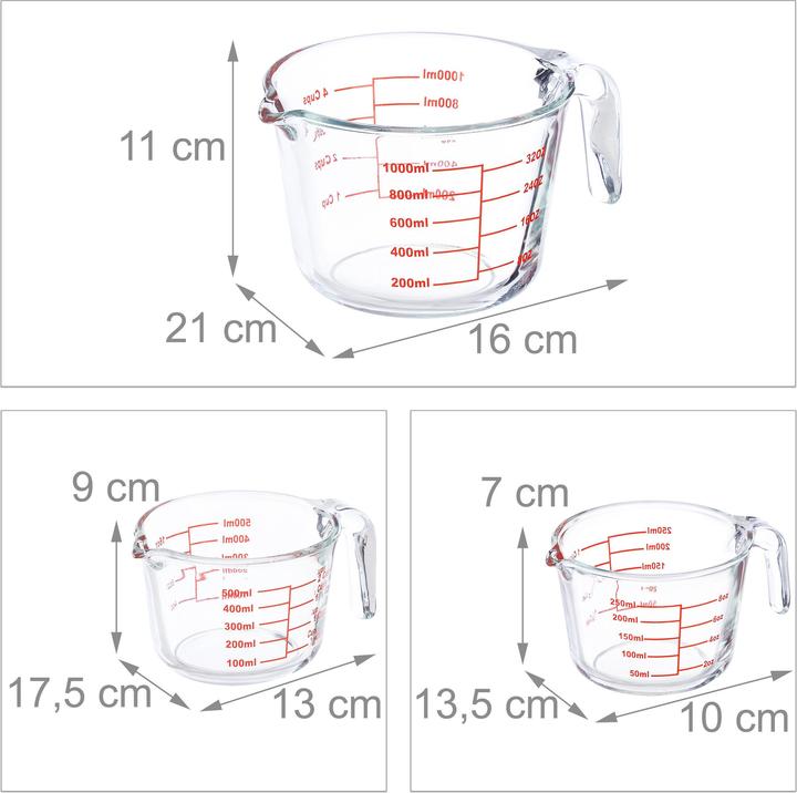 Actual product image Relaxdays Measuring cup set (1750 ml)
