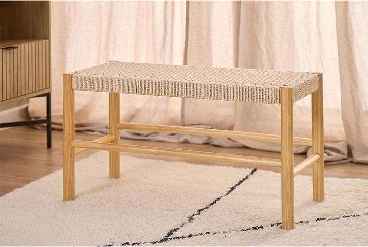 Productafbeelding AC Design Alvin Bank cremefarbene Papierbänder, Basis (80 cm)