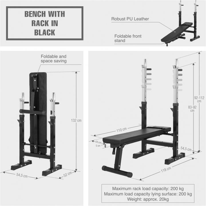 Actual product image Gorilla Sports Weight bench with shelf