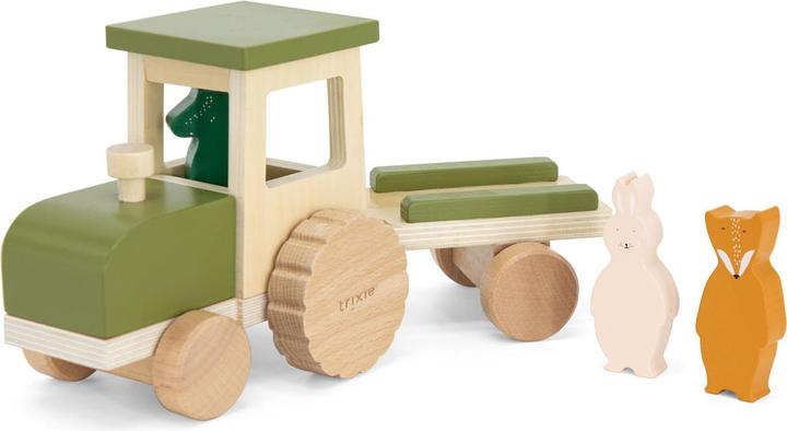 Produktbild Trixie Baby Baby Traktor aus Holz mit Anhänger