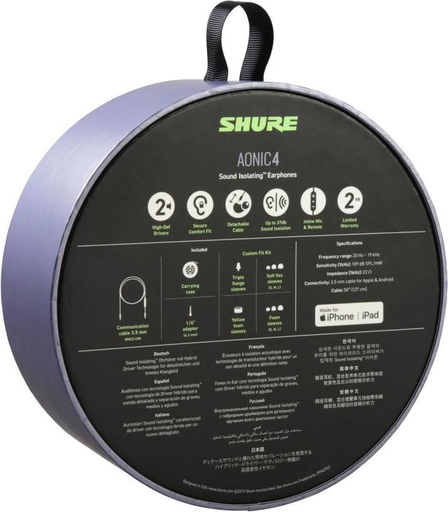 Immagine prodotto Shure Aonic 4 (ANC, Cablato)