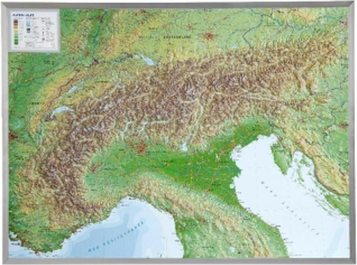 Image du produit Carte en relief 3D des Alpes