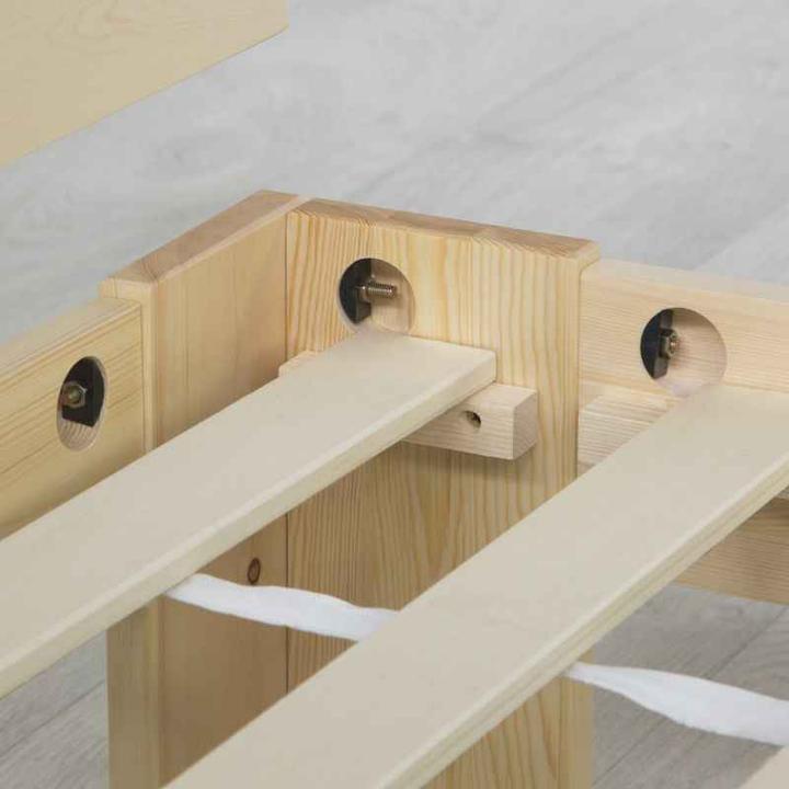 Produktbild Homestyle4u Holzbett mit Bettkasten & Lattenrost (140 x 200 cm)