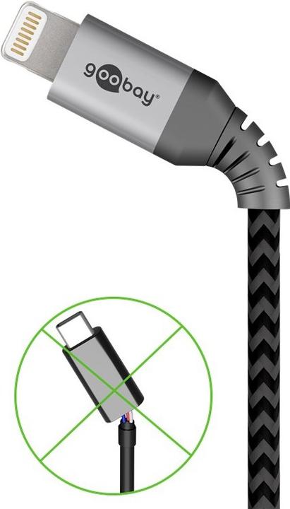 Produktbild Goobay USB C — Lightning (0.50 m, USB 4.0, 60 W)