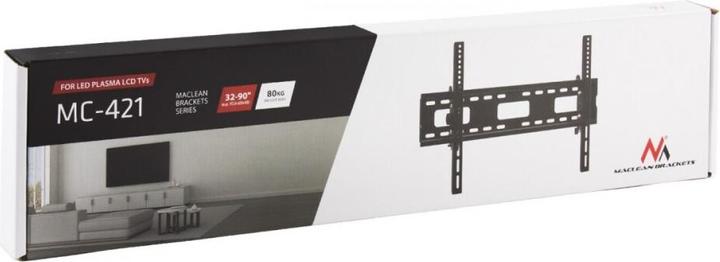 Actual product image Maclean TV mount max VESA 600x400 32-90 80kg Tilt adjustment +15°-15° MC-421 (Wall, 90", 80 kg)