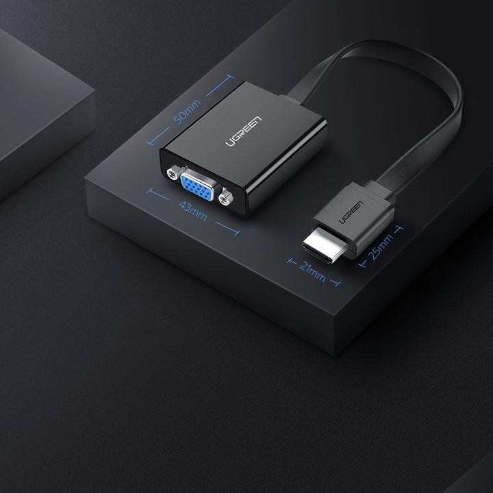 Produktbild Ugreen HDMI auf VGA Adapter Konverter mit Audio Support 1080P (HDMI, 16 cm)