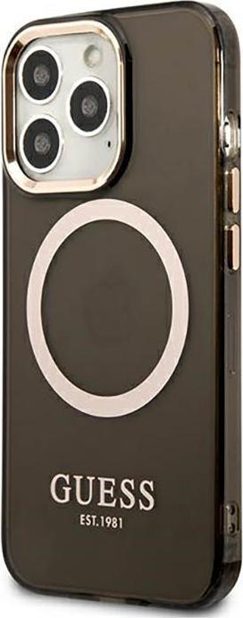 Produktbild Guess GUHMP13XHTCMK iPhone 13 Pro Max 6,7" czarny/black hard case Gold Outline Translucent MagSafe (Apple iPhone 13 Pro Max)