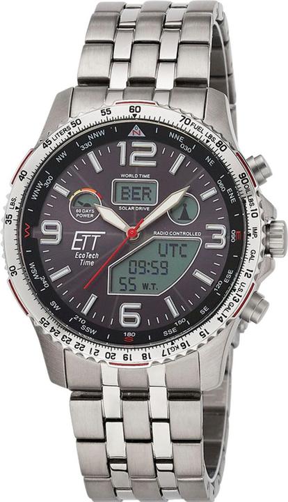 Produktbild ETT EGT-11572-21M Herrenuhr Solar Titan Funkuhr 43mm 10ATM (Analoguhr, Funkuhr, Chronograph, 43 mm)