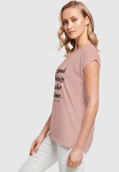 Actual product image Merchcode Ladies Good Things Take Time T-Shirt - 117487 (L)