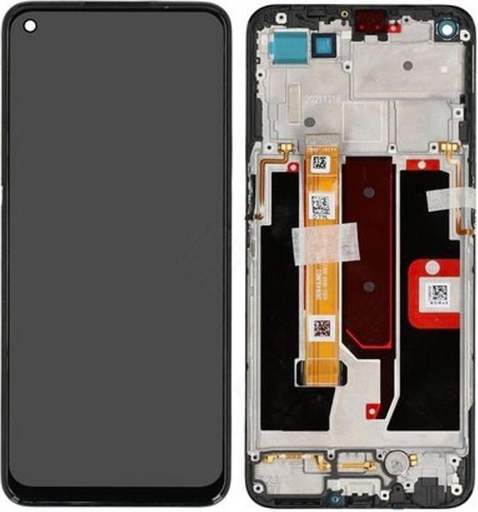 OPPO LCD + Touch + Frame für CPH2197, CPH2195 A74 5G, A54 5G - black