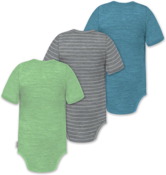 Actual product image Normani Set of 3 baby merino short-sleeved body "Tihoi" - 9319 (56)