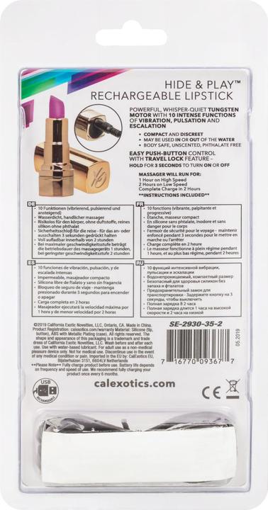 Productafbeelding CalExotics Hide & Play Lipstick Recharge-Paars