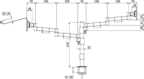 Image du produit Multibrackets Monitorhalter Office 15"- 30", schwarz, Metall (Tables, 30")