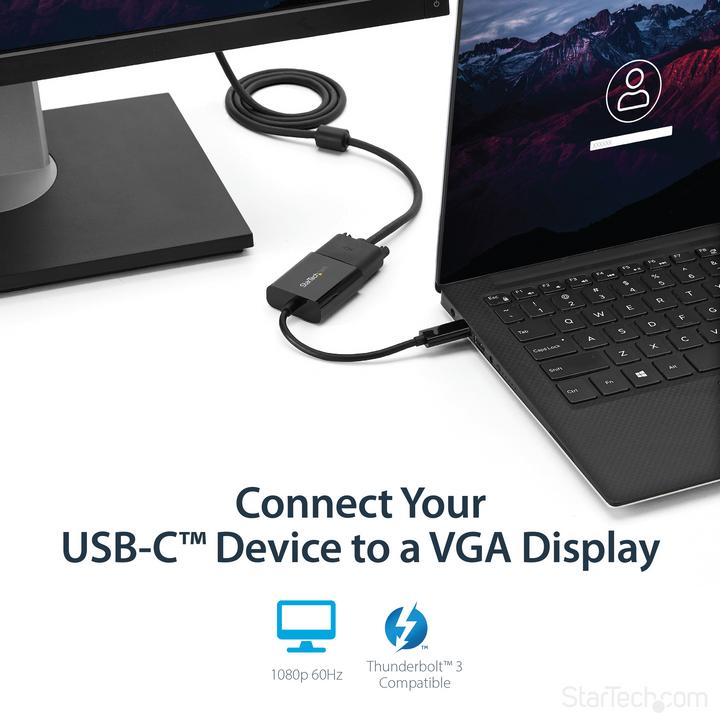 Produktbild StarTech USB-C To VGA Adapter (VGA, 18.50 cm)
