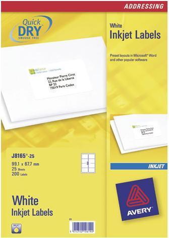 Immagine prodotto Avery Dennison Etiquette d'exp'dition, 99,1 x 67,7 mm, bianco