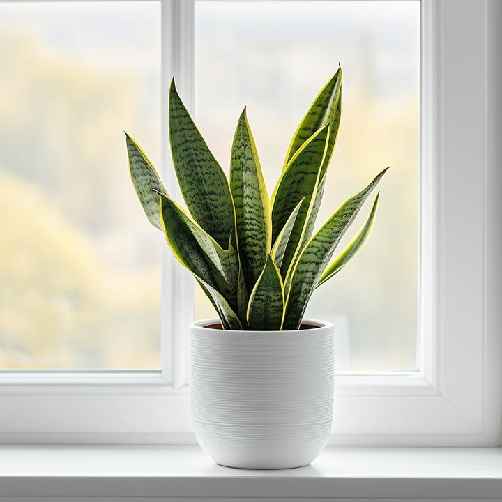 Actual product image Plant in a Box Sansevieria trifasciata 'Futura Superba' - Set of 3 Bow Hemp (35 cm)