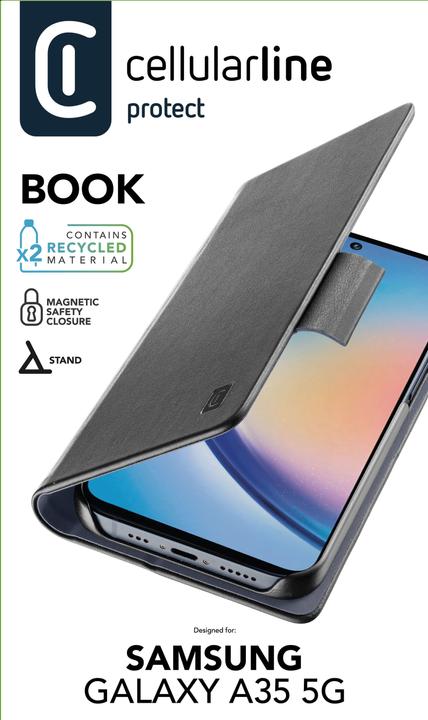Actual product image Cellularline Book Case for Samsung A35 5G Black (Samsung Galaxy A35)