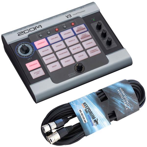 Zoom V3 Vocal Effektgerät mit XLR-Kabel 6m