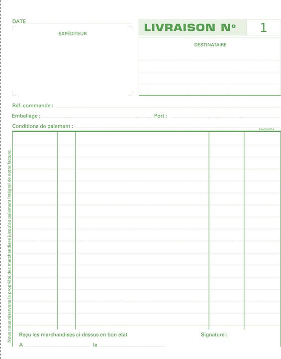 Produktbild Exacompta Lieferscheine (50 x)