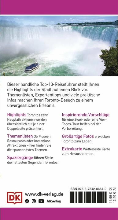 Produktbild Top 10 Reiseführer Toronto (Deutsch, DK Verlag Reise, 2022)