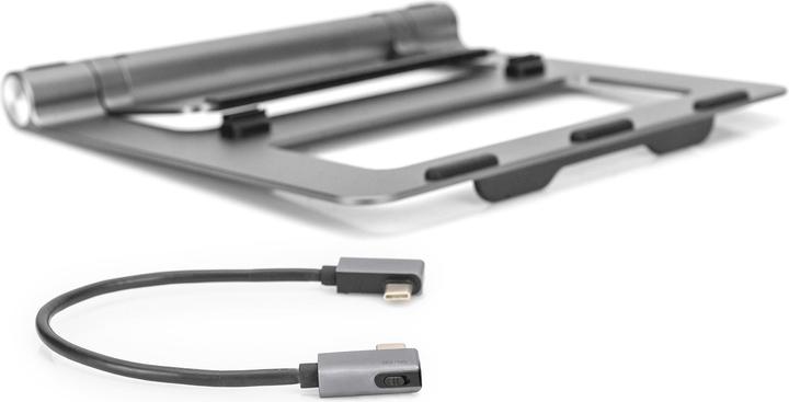 Immagine prodotto Digitus Supporto variabile per notebook con docking station USB-C® pop-out a 7 porte (USB-C, 7 Porti)