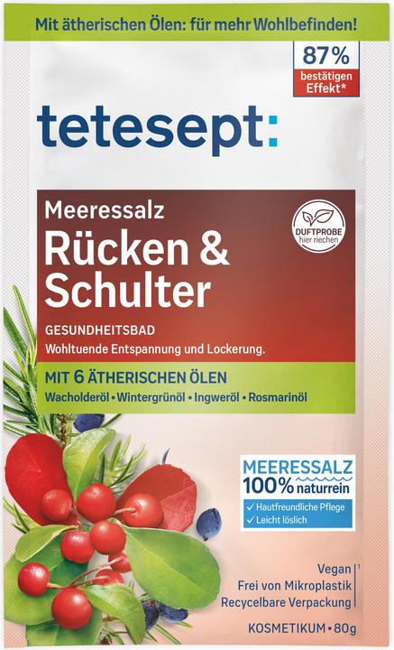 Tetesept Badesalz Rücken Schulter Sachet (80 ml, Badesalz)