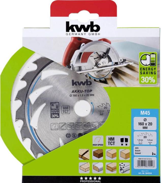 Immagine prodotto kwb Lama per sega circolare in metallo duro THIN CUT CIRCULAR SAW BLADE, HARDLOCKED