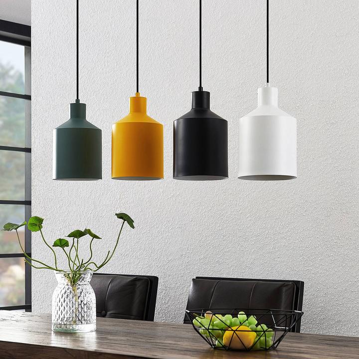 Immagine prodotto Lindby Lampada a sospensione Tirane Nero/Bianco/Verde/Giallo (E27)