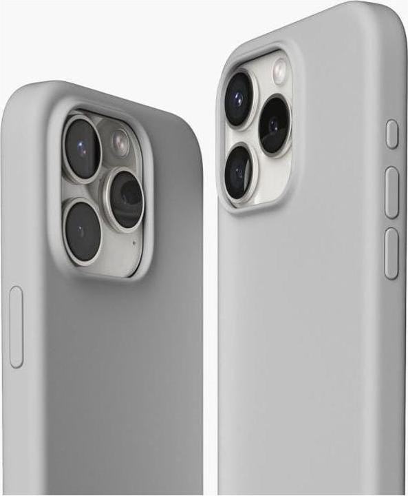 Actual product image Vonmählen Eco Silicone Case for iPhone 15 Pro Max - Light Gray (Apple iPhone 15 Pro Max)