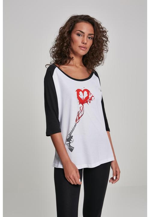 Immagine prodotto Merchcode Tee Raglan con cuore di pistola da donna (XS)