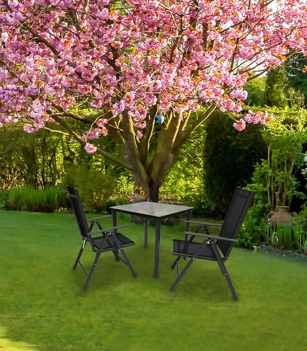 Produktbild VCM Alu Gartenmöbel Set 80 x 80 Mattglas (80 cm)