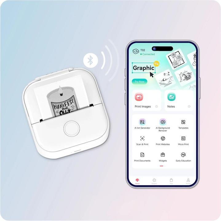 Produktbild Phomemo T02 Mini-Drucker