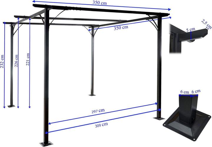 Produktbild Jamb Pergola (350 cm, 350 cm)