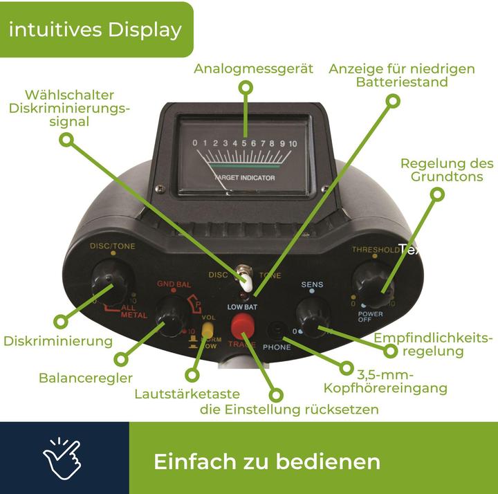 Actual product image Velleman Metal Detector - Advanced - 20 cm Depth Sensitivity