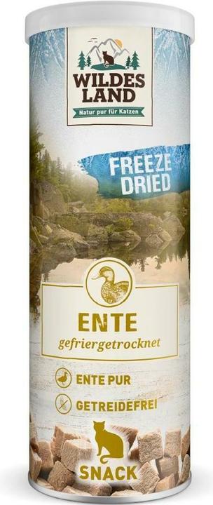 Actual product image Wildes Land Katzen-Snack Ente Freeze Dried 26 g (1 pcs., 26 g)