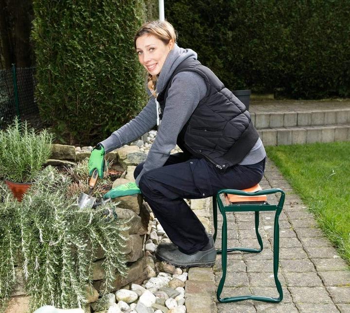 Produktbild UPP Kniestuhl mit Tasche klappbar Gartenstuhl Kniehilfe Kniebank Arbeitshocker